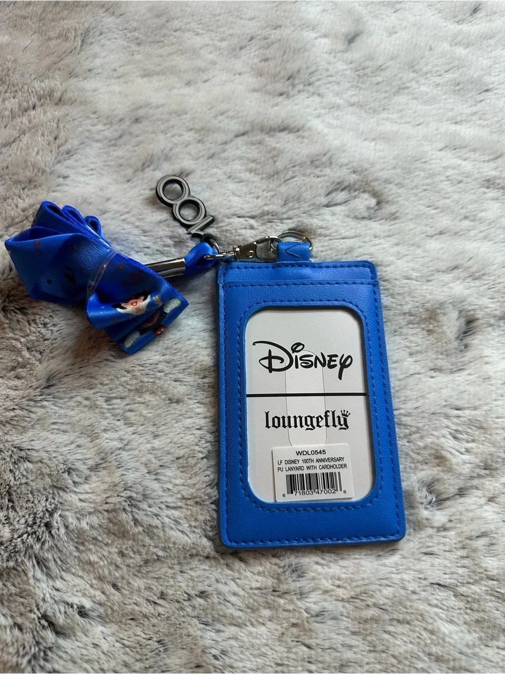 Disney Royal Blue Cardholder Lanyard with Bow Accent